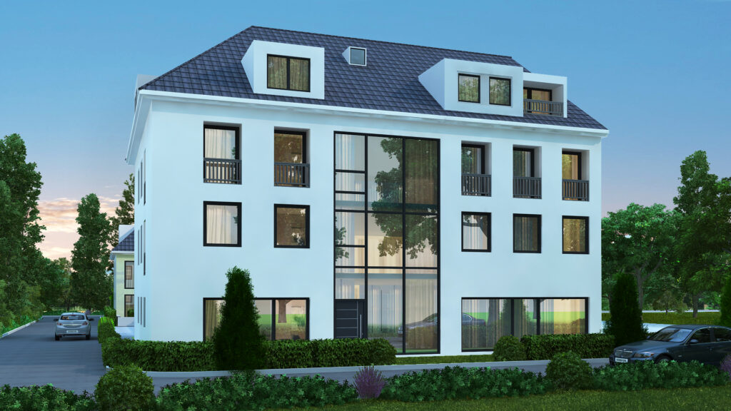 Mehrfamilienhaus: Außenvisualisierung für Planung und Vermarktung